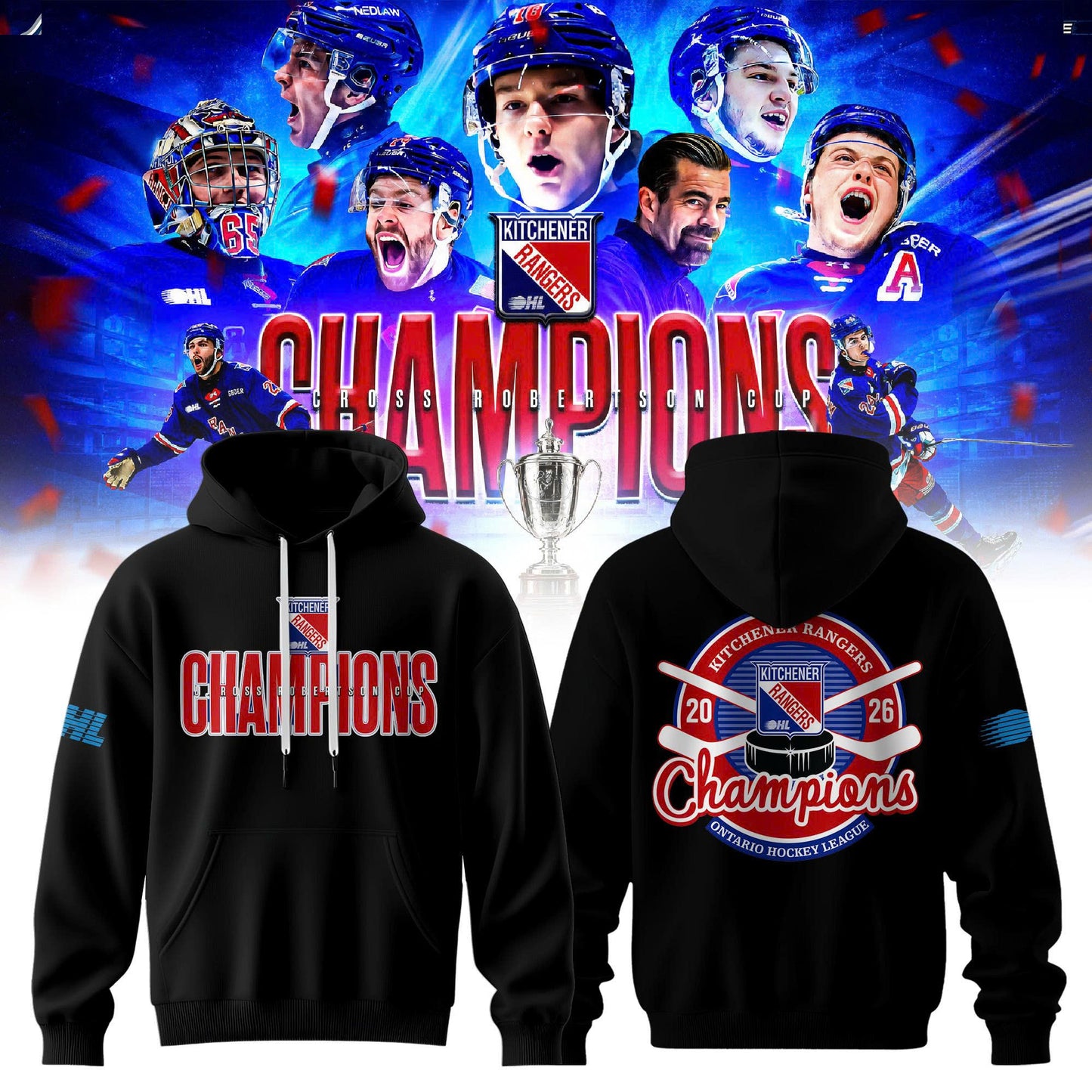 Kitchener Rangers Special OHL Champions 26 Limited Edition Hoodie