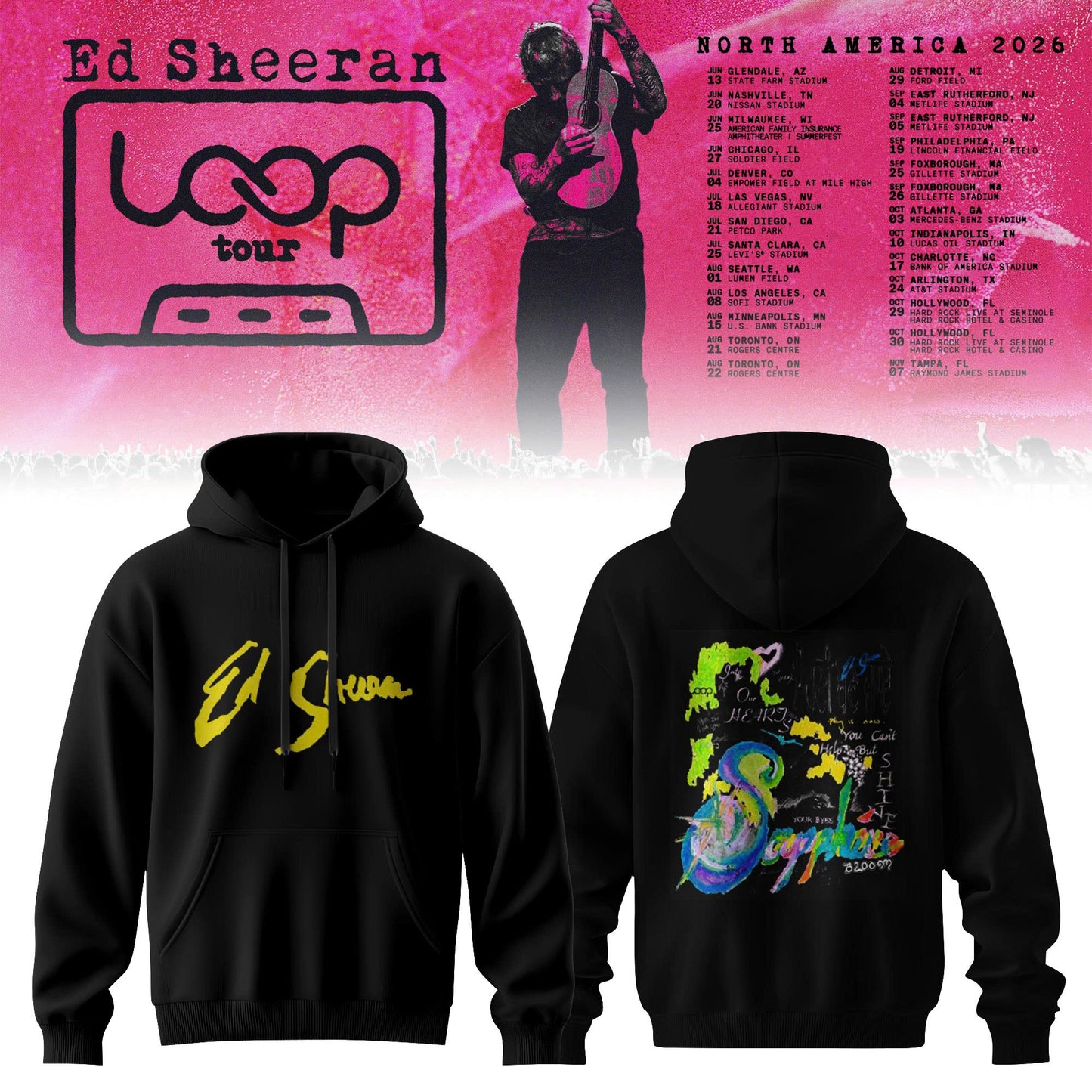 Ed Sheeran Loop Tour 2026 Limited Edition Hoodie