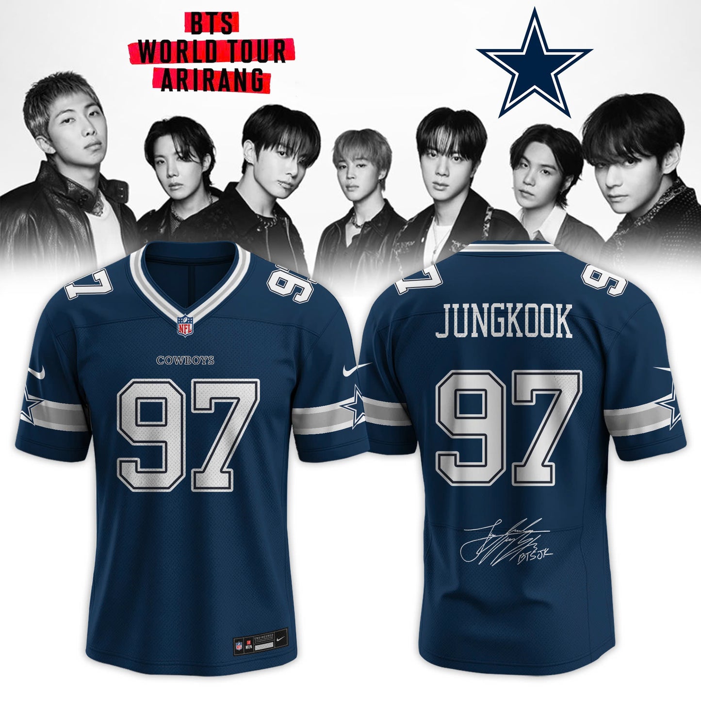 Dallas Cowboys x BTS World Tour 2026 Limited Edition Jersey