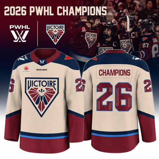 Montreal Victoire PWHL Champions 2026 Jersey Limited Edition Away