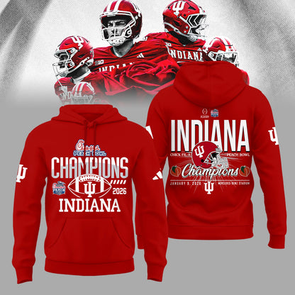 Indiana Hoosiers 2026 Peach Bowl Champions Limited Hoodie
