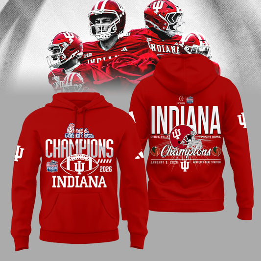 Indiana Hoosiers 2026 Peach Bowl Champions Limited Hoodie