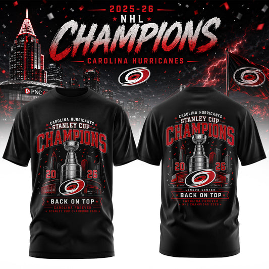 Carolina Hurricanes 2026 Stanley Cup Champions T-Shirt