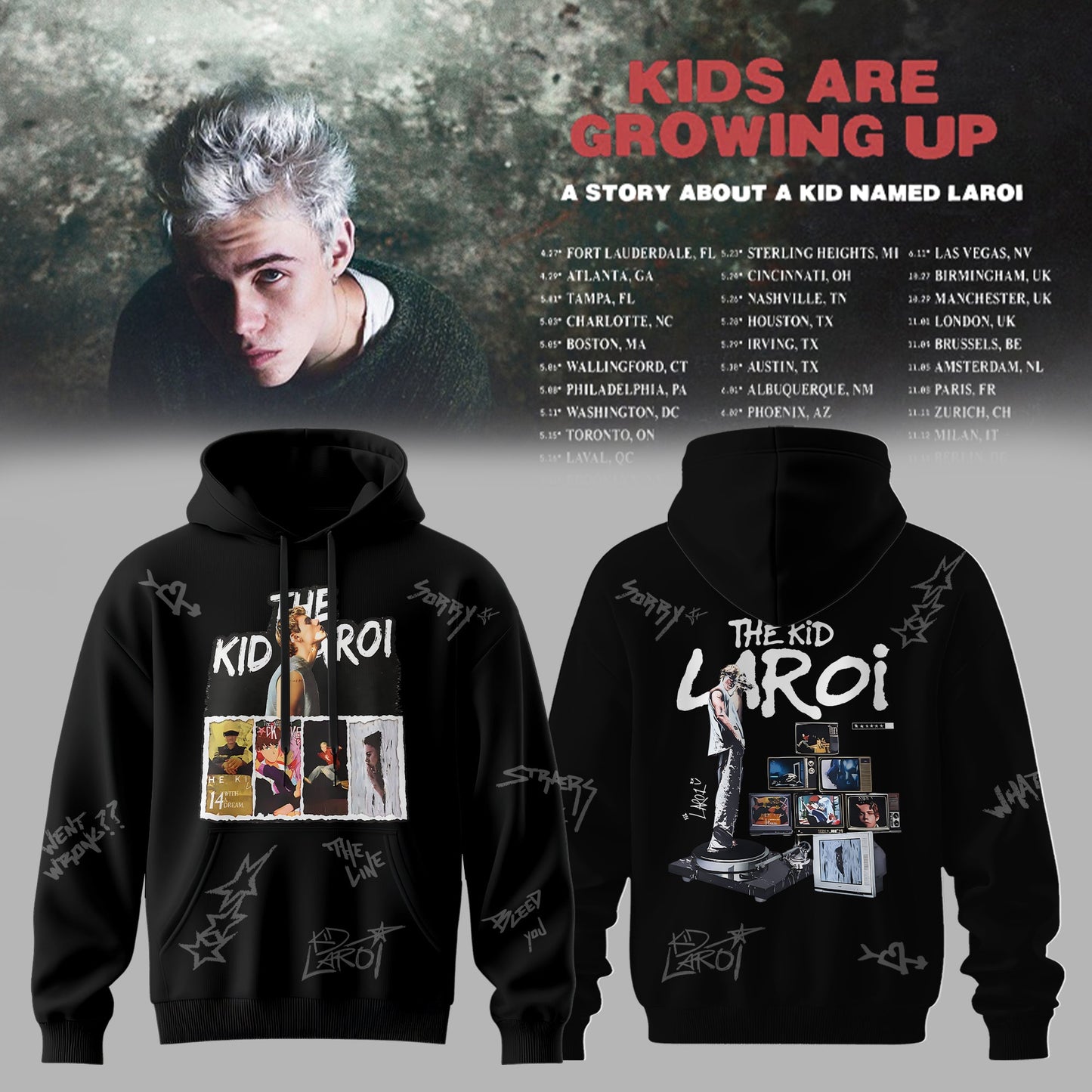 THE KID LAROI TOUR MERCH 2026 HOODIES ARE HERE ðŸ’”ðŸ”¥