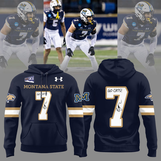 Montana State Bobcats 2026 Ty Okada Signed Go cats Limited Edition Hoodie