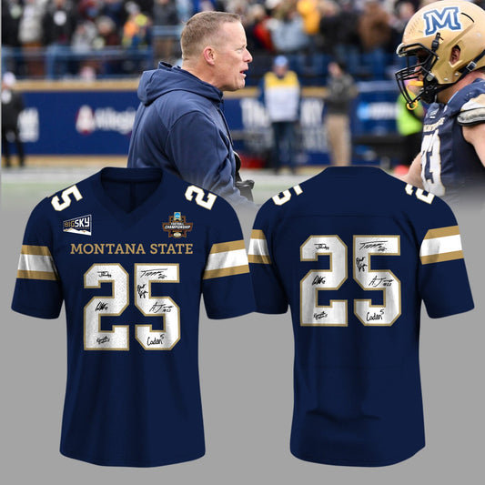 Montana State Bobcats 2025 Championship Jersey signature
