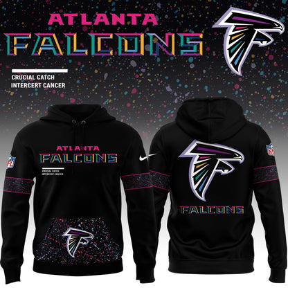 Atlanta Falcons Black 2025 NFL Crucial Catch Limited Edition Hoodie