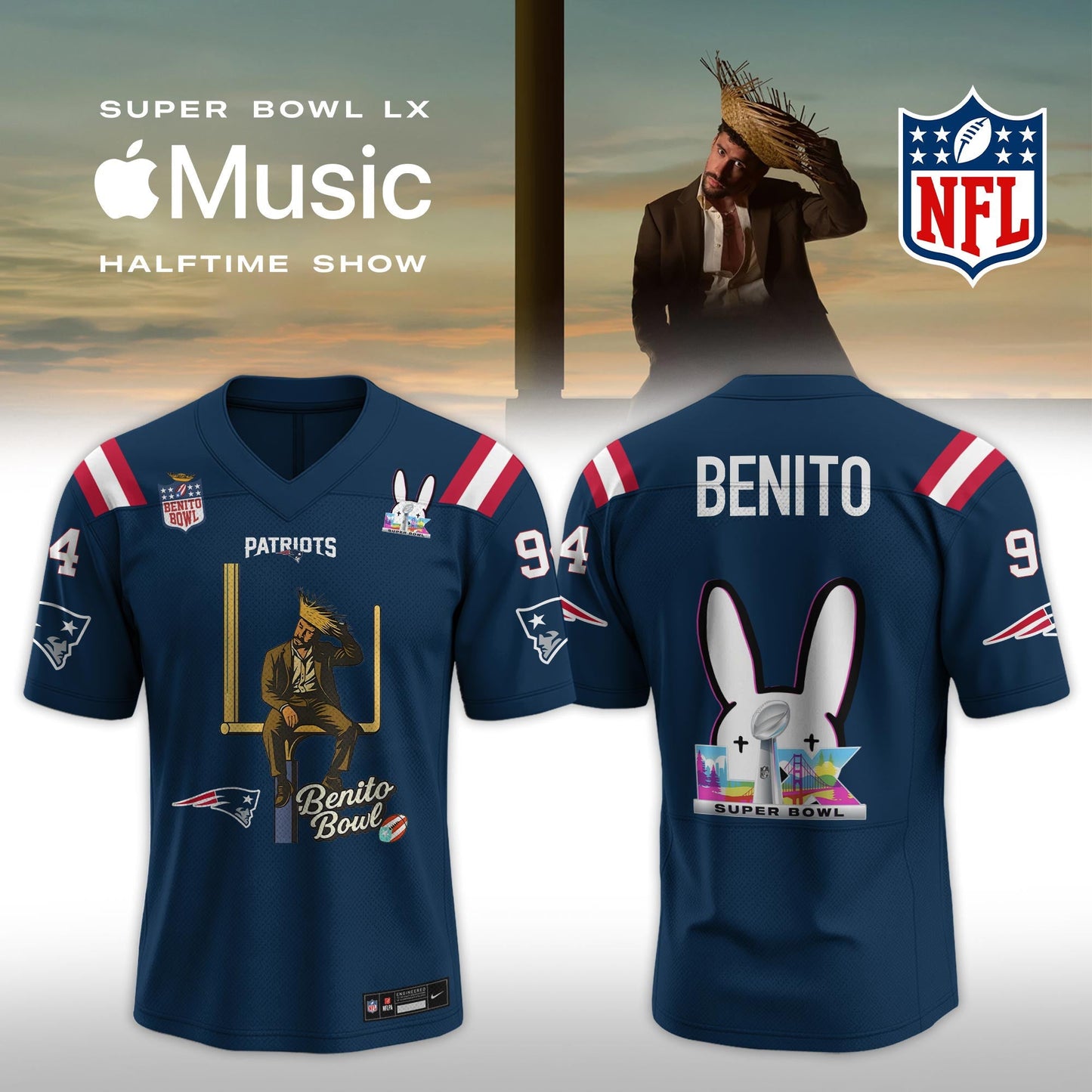 All Team NFL x Bad Bunny 2026 Super Bowl LX Halftime Show Special Edition Jersey