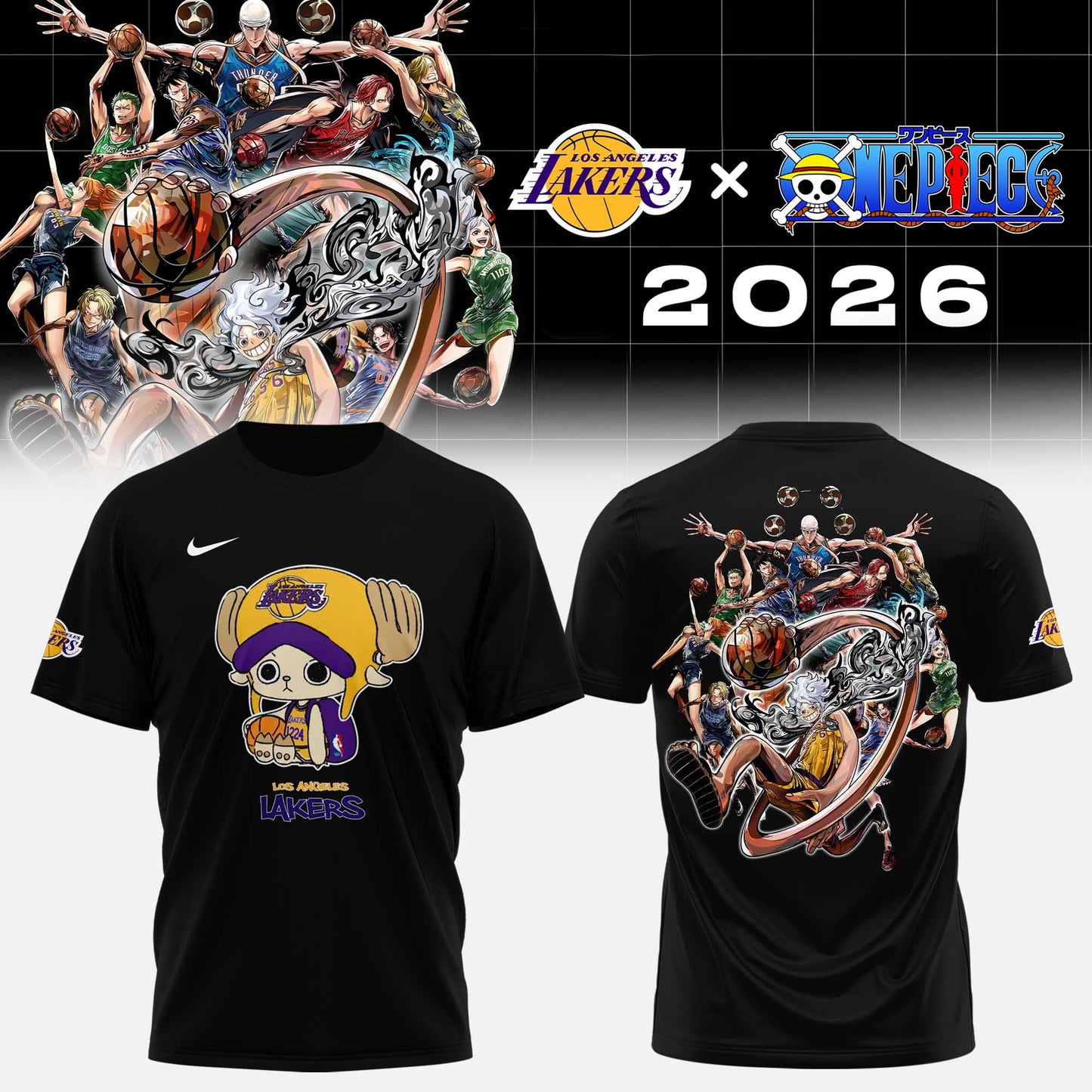 Los Angeles Lakers x One Piece 2026 Uniform