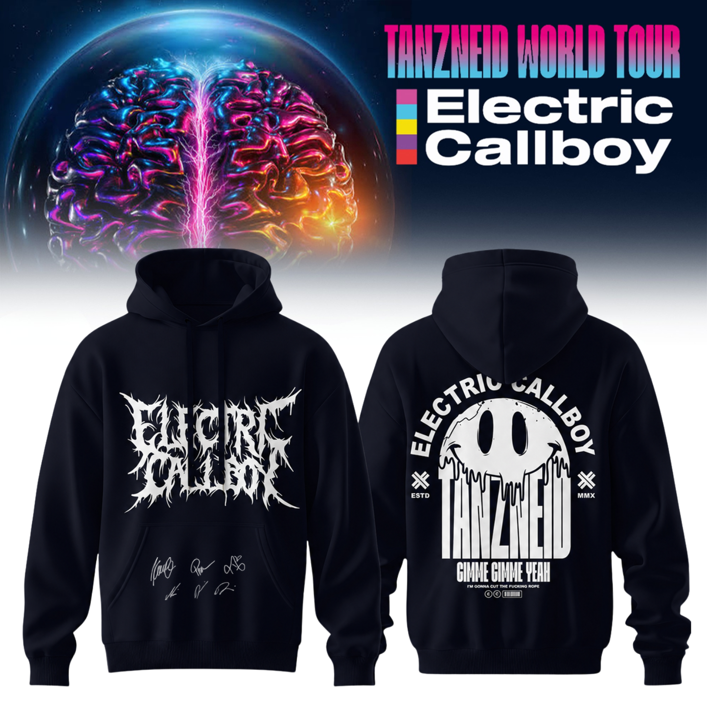 Electric Callboy “Tanzneid World Tour” 2026 Signed – Hoodie