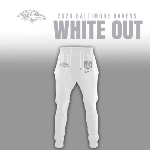 Baltimore Ravens 2026 White Out Limited Edition Hoodie