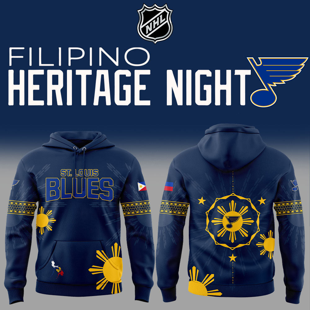 St. Louis Blues Filipino Heritage Hoodie
