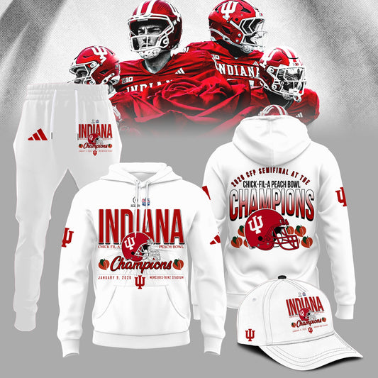 Indiana Hoosiers 2026 Peach Bowl Champions Limited Hoodie