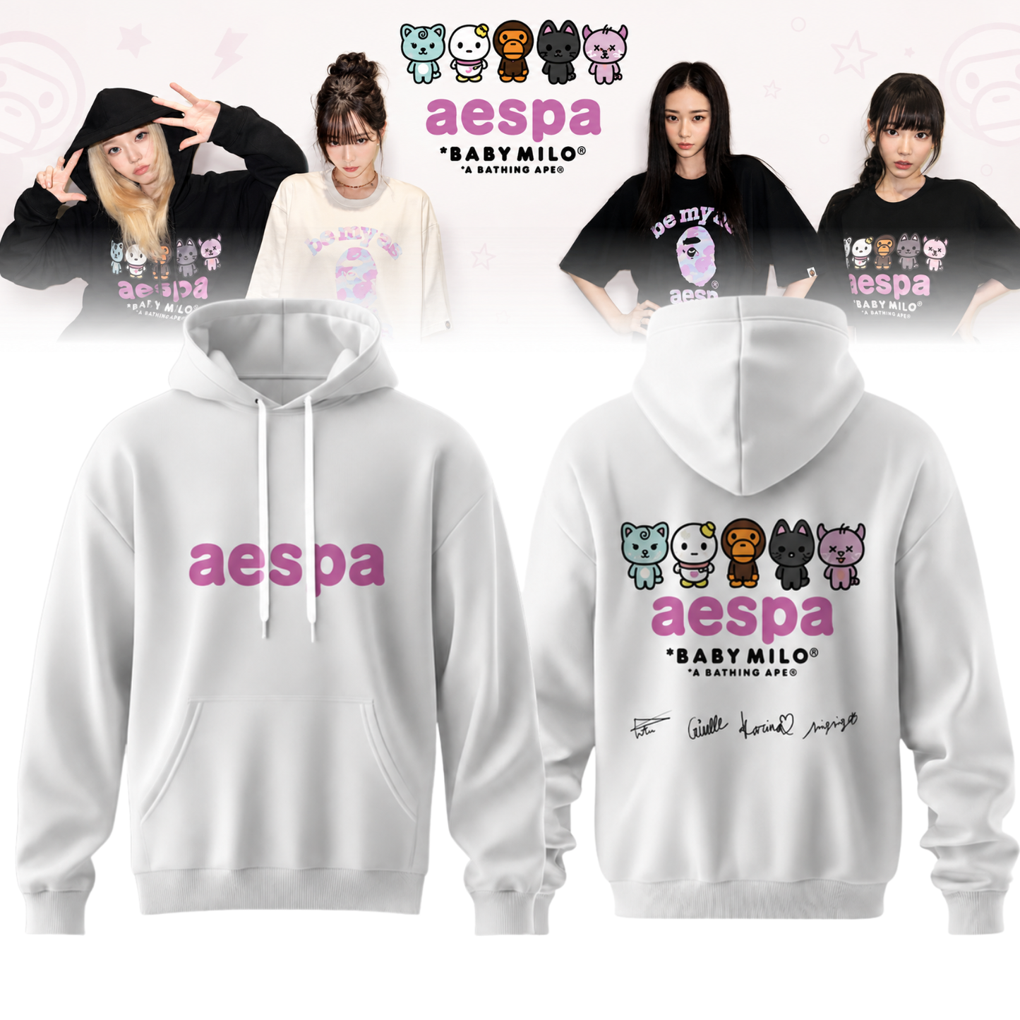 🖤🐰 AESPA x BAPE Limited Edition Hoodie