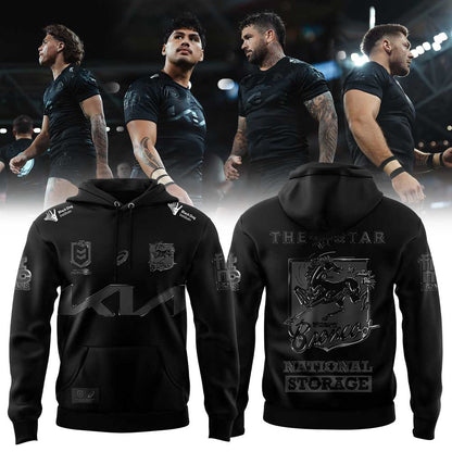 Limited Brisbane Broncos Our 2025 Black Uniform Hoodie Old Logo
