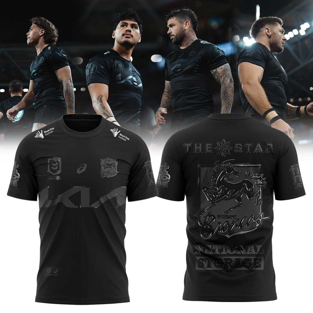 Limited Brisbane Broncos Our 2025 Black Uniform Old Logo Shirt
