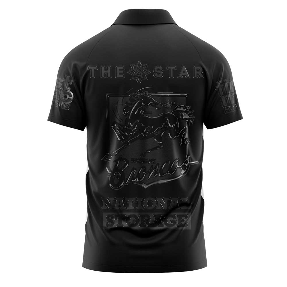 Limited Brisbane Broncos Our 2025 Black Uniform Old Logo Polo