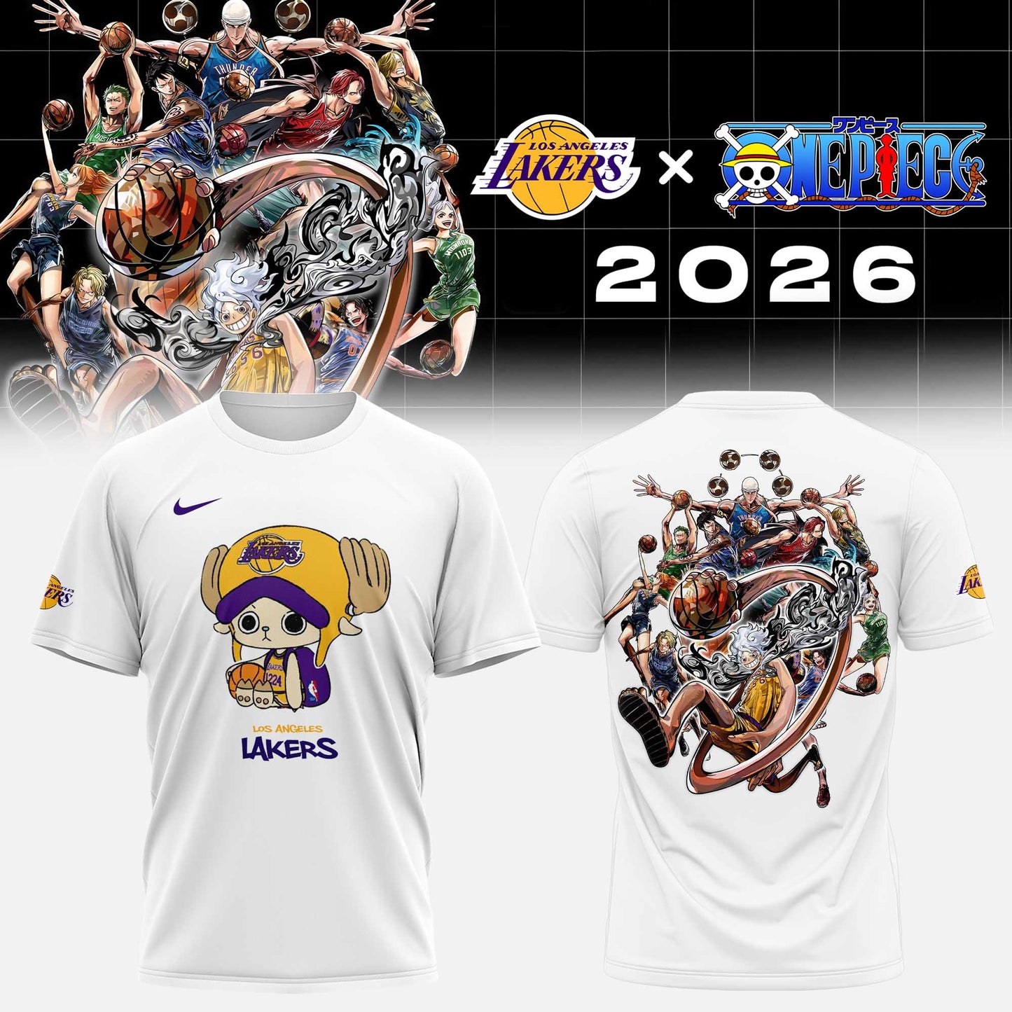 Los Angeles Lakers x One Piece 2026 Uniform