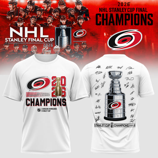 Carolina Hurricanes 2026 Stanley Cup Champions T-Shirt
