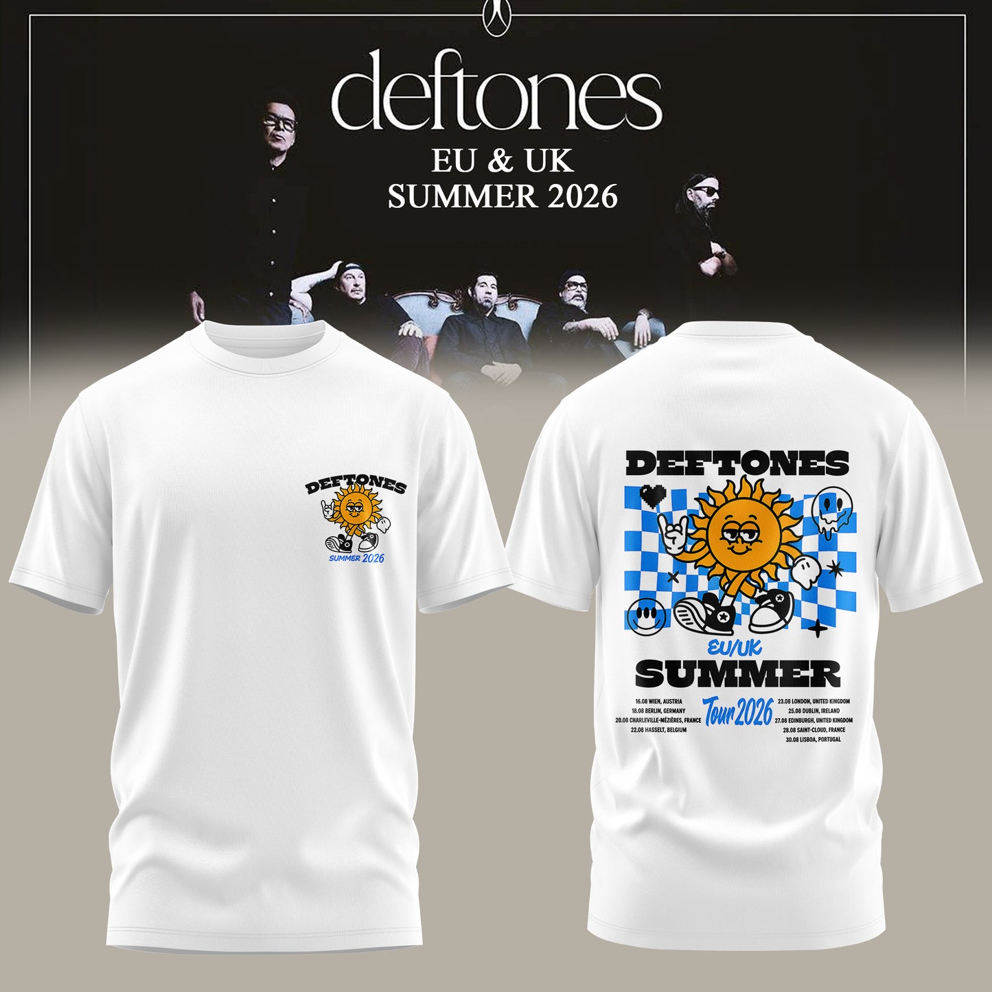 DEFTONES: 2026 EU & UK Summer Tour Limited T-Shirt