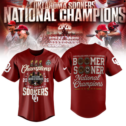 Oklahoma Sooners 2026 NCAA Baseball National Champions Jersey