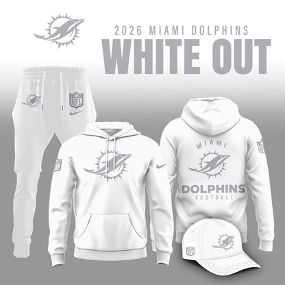 Miami Dolphins 2026 White Out Limited Edition Hoodie