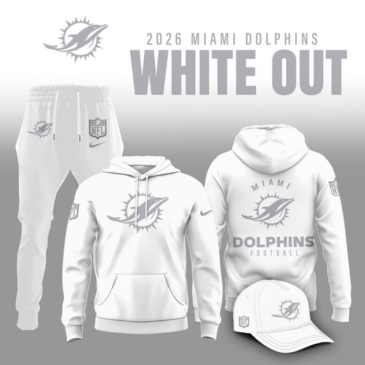 Miami Dolphins 2026 White Out Limited Edition Hoodie