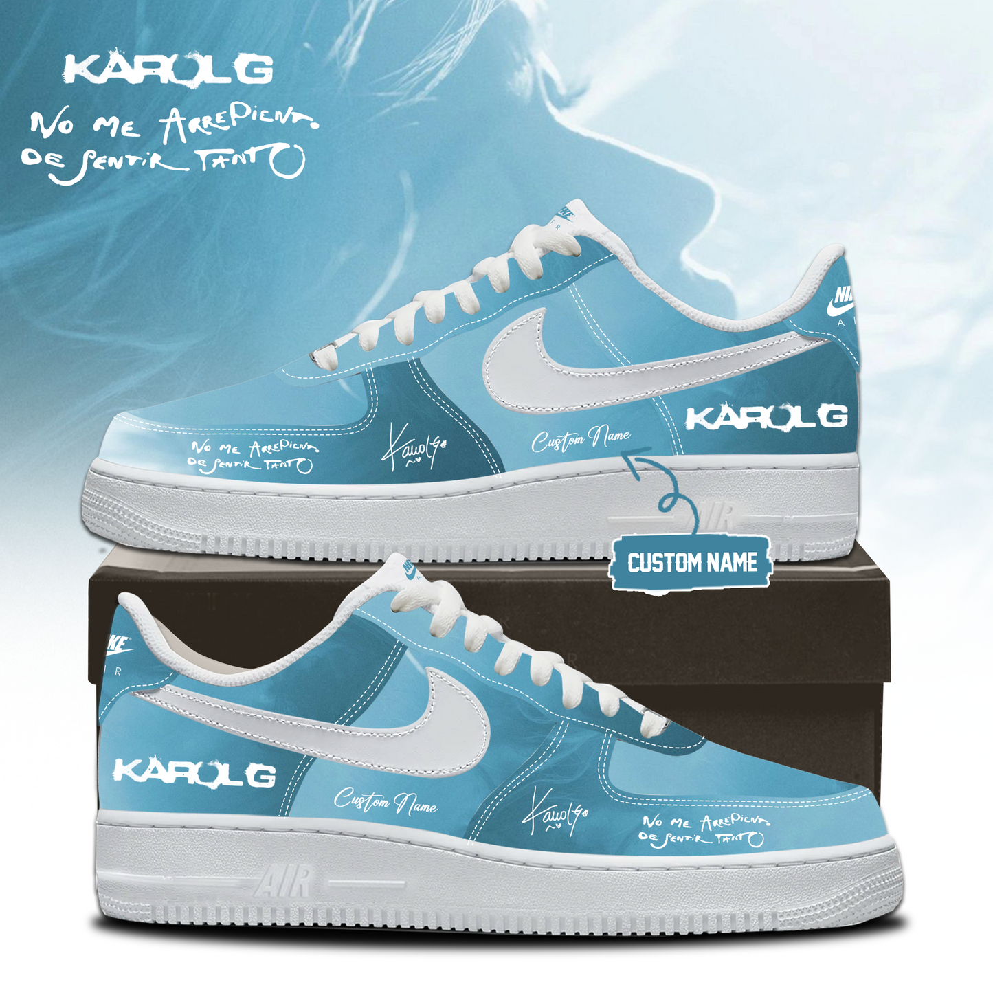 KaRol G Album “NO ME ARREPIENTO DE SENTIR TANTO” 🩵 – Shoes