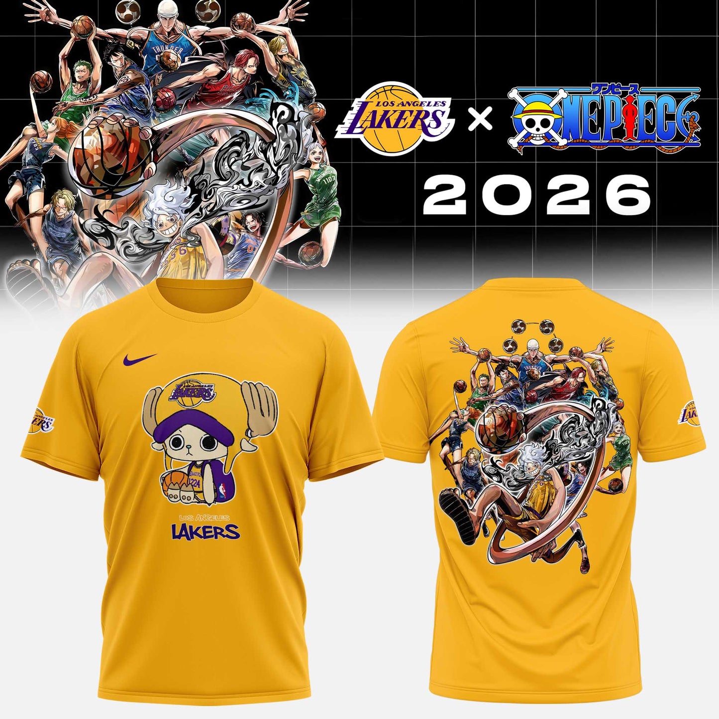 Los Angeles Lakers x One Piece 2026 Uniform