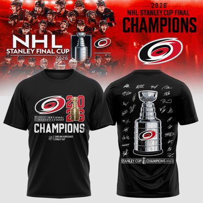 Carolina Hurricanes 2026 Stanley Cup Champions T-Shirt