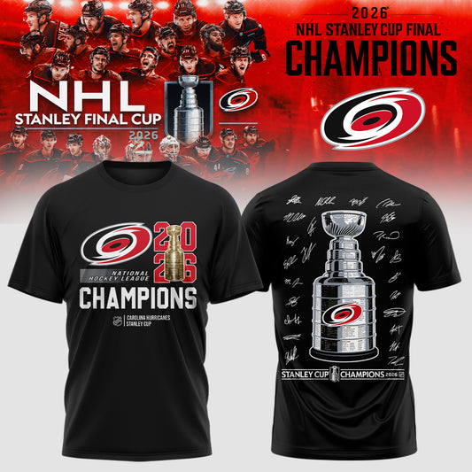 Carolina Hurricanes 2026 Stanley Cup Champions T-Shirt