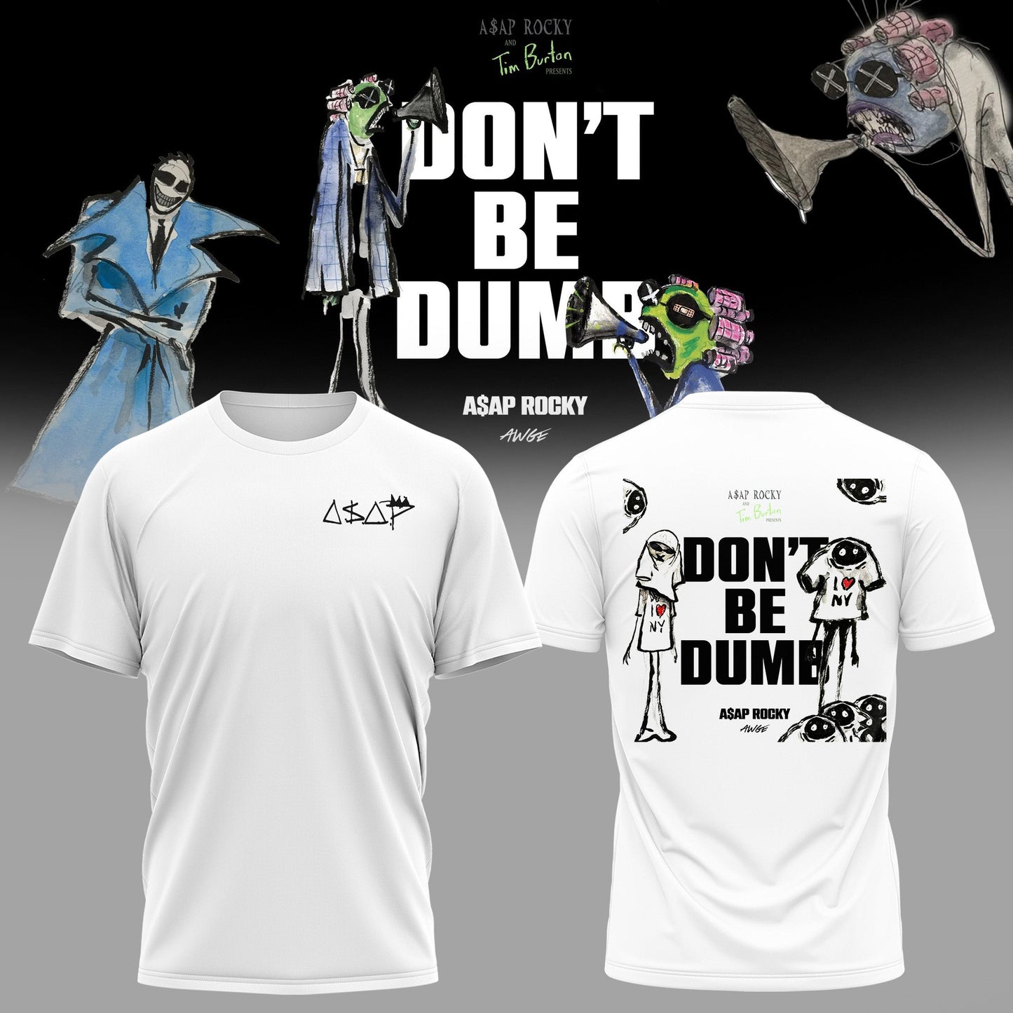 A$AP Rocky DON™T BE DUMB New Album Combo Shirt