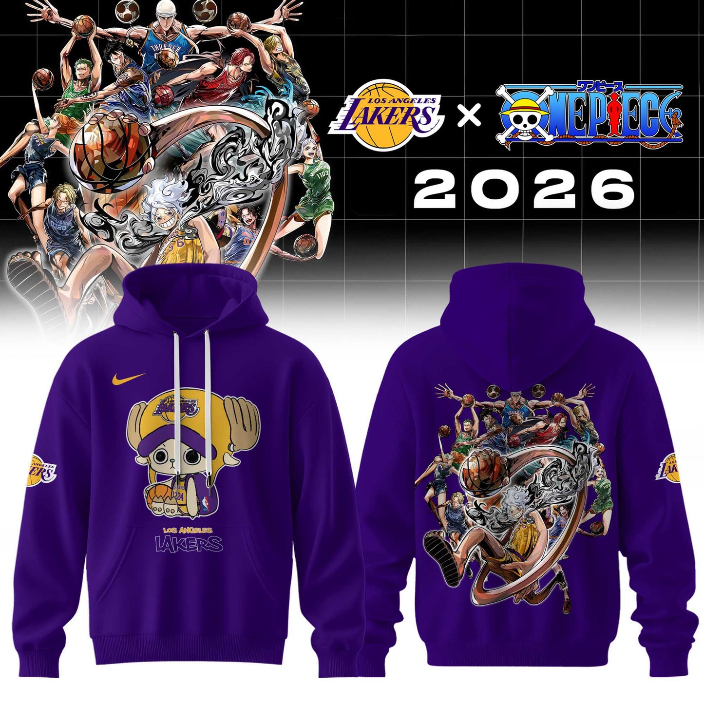 Los Angeles Lakers x One Piece 2026 Uniform
