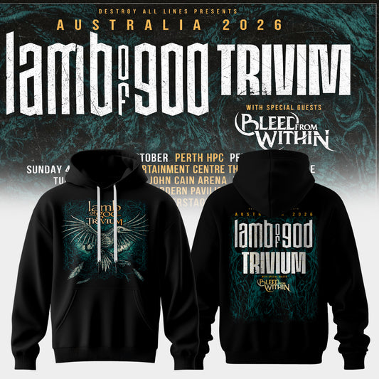 LAMB OF GOD x TRIVIUM – AUSTRALIA 2026 COLLECTION HOODIE