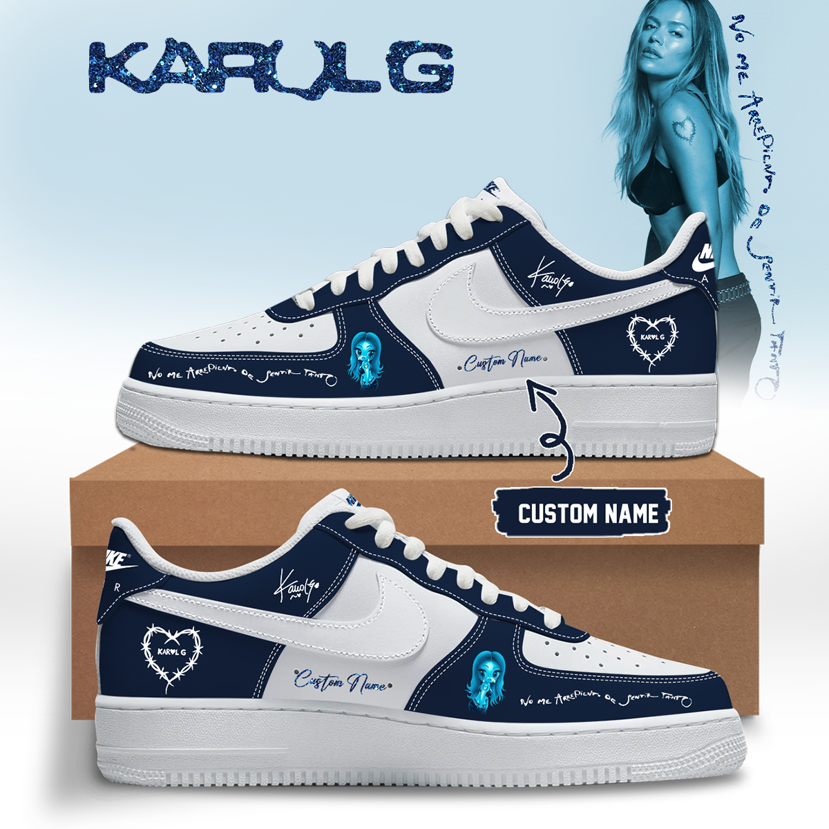 KaRol G Album “NO ME ARREPIENTO DE SENTIR TANTO” 🩵 – Shoes