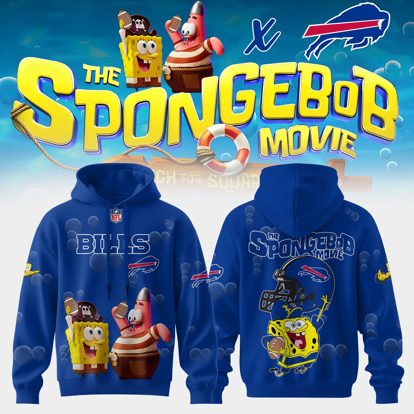 Buffalo Bills x SpongeBob Limited Edition “ Hoodie V2