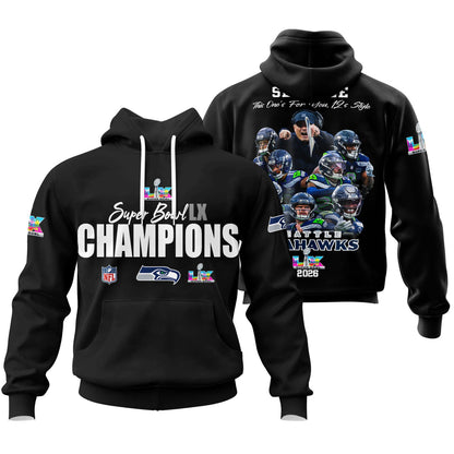 Seattle Seahawks Super Bowl LX Champions Limited Edition Hoodie