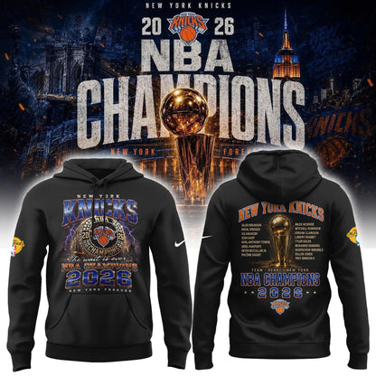 New York Knicks Basketball NBA Rings Champions Hoodie