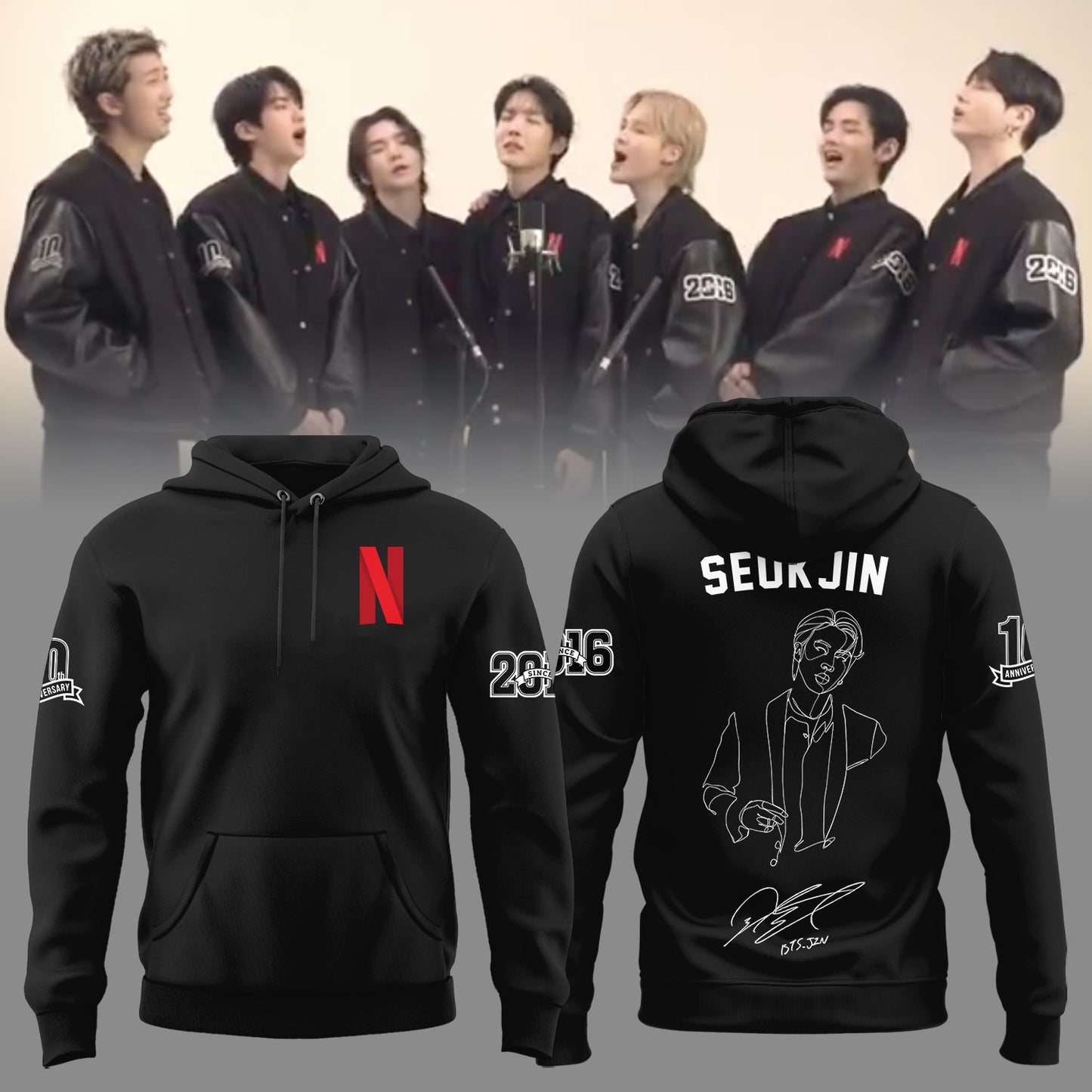 Seokjin 10th Anniversary Limited Edition Hoodie