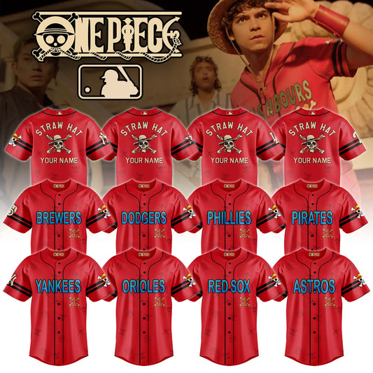ALL TEAM MLB x One Piece Film Jersey Limited Edition + Selling Out Fast (PICK ONE TEAM)