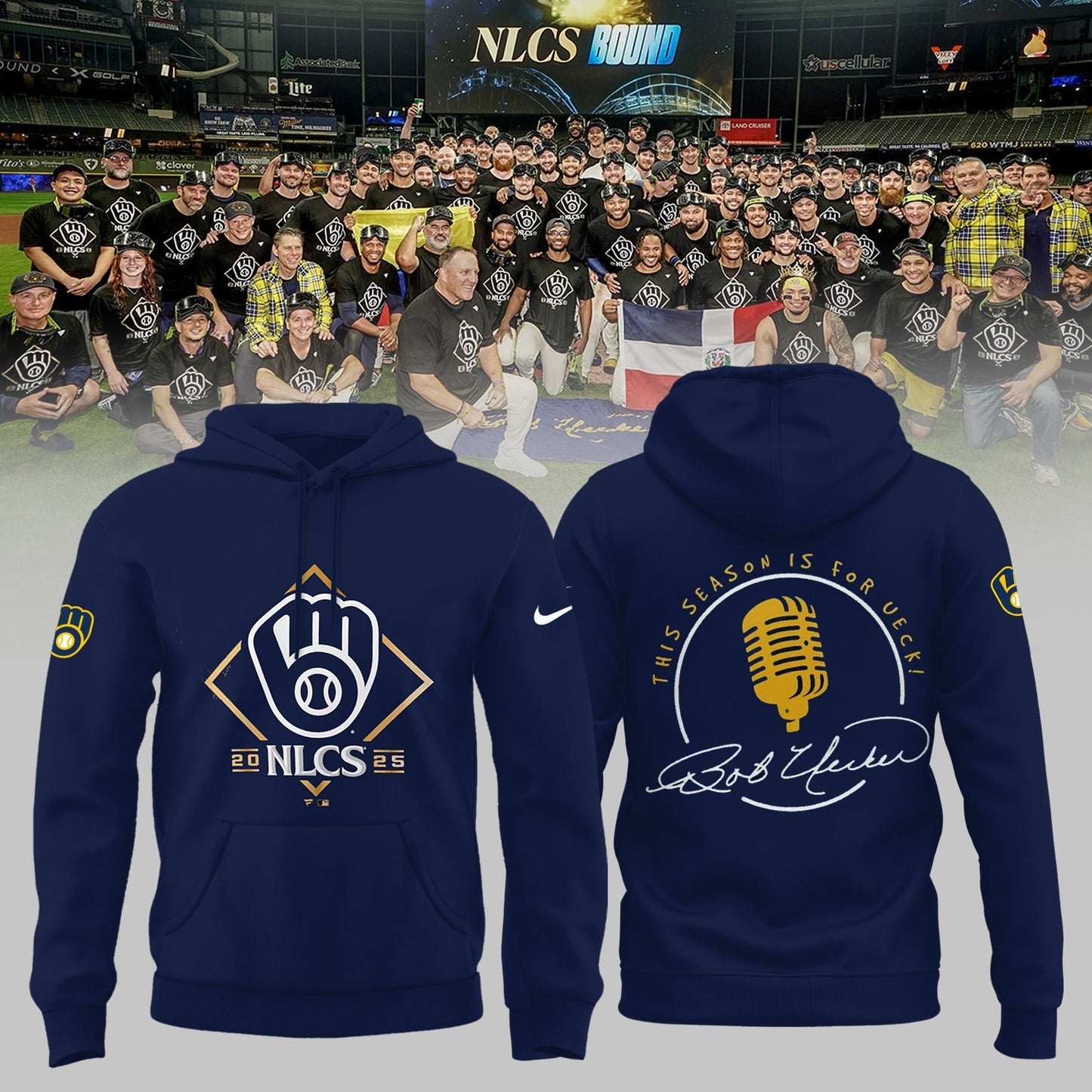 Milwaukee Brewers “ 2025 NLCS BOUND, This season is for Ueck! Combo Hoodie