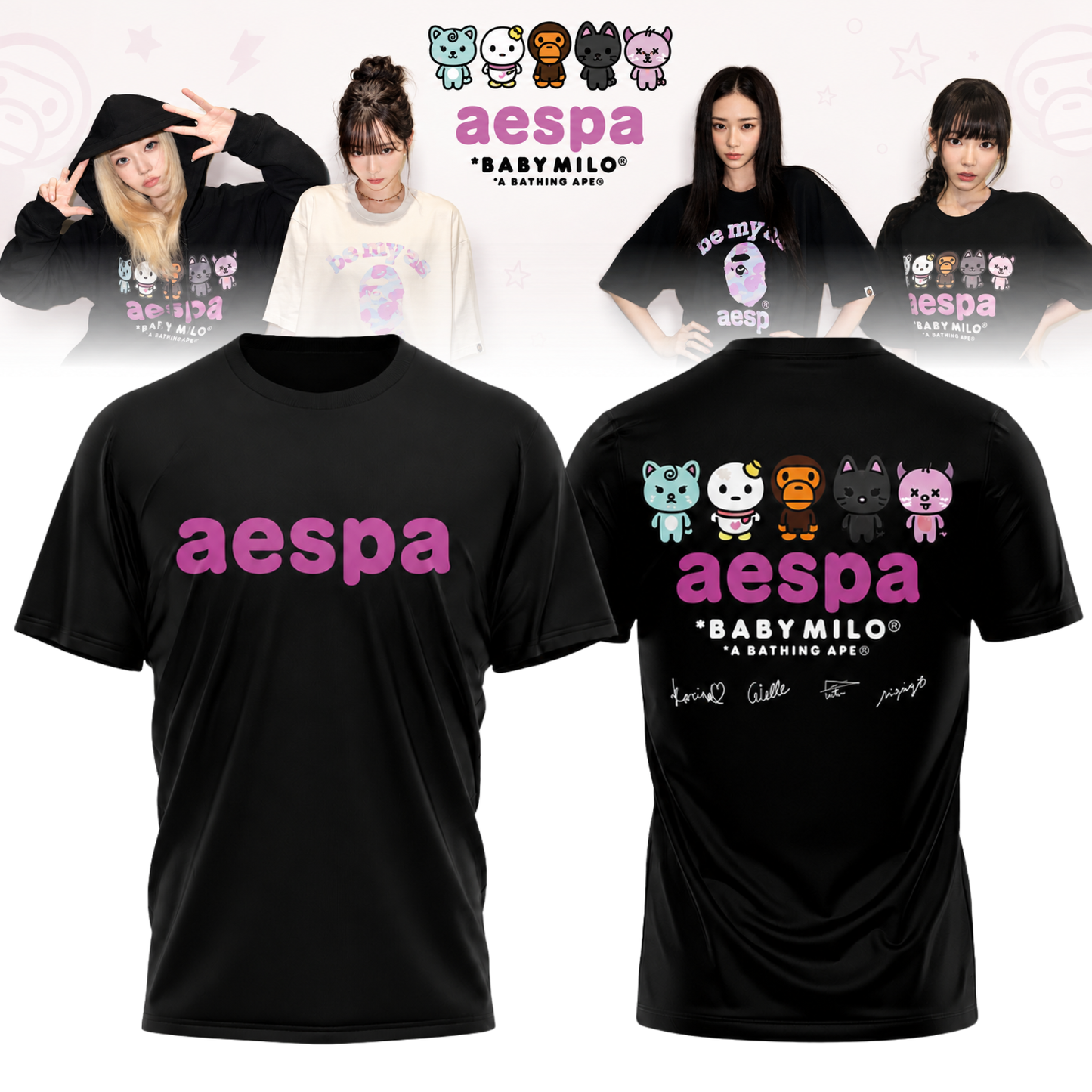🖤🐰 AESPA x BAPE Limited Edition Shirt