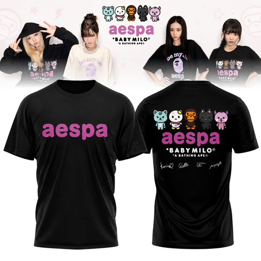 🖤🐰 AESPA x BAPE Limited Edition Shirt