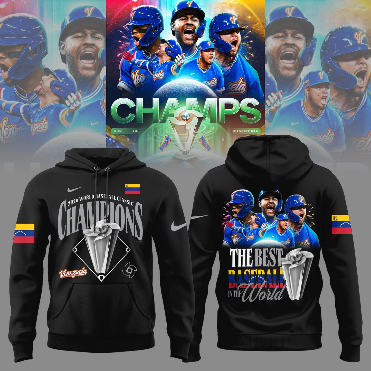 ðŸ†ï¸ðŸ†ï¸ðŸ† Venezuela Baseball World Baseball Classic Champions 2026 Hoodie