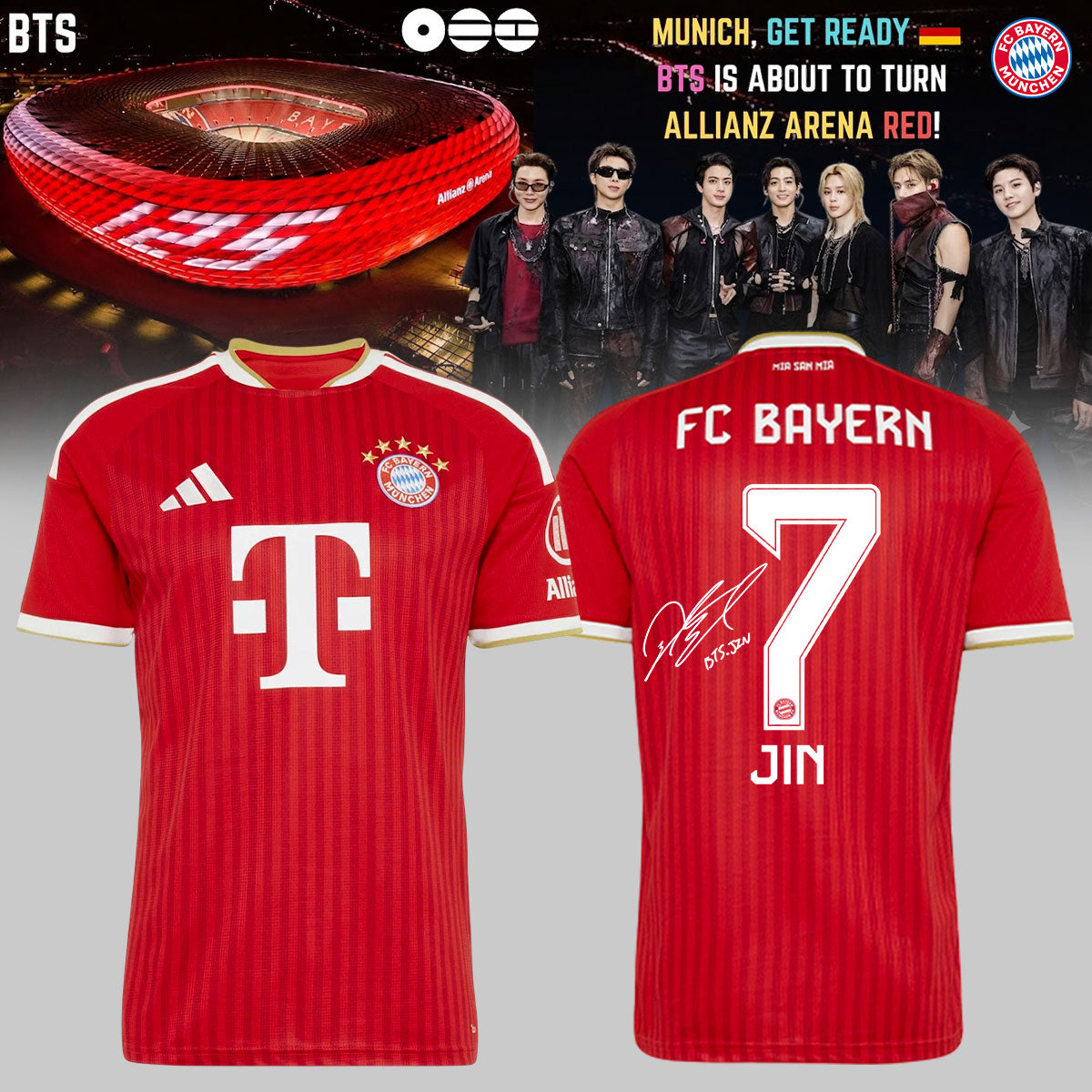 BTS WORLD TOUR ‘ARIRANG’ x FC Bayern München Special presents for a special team! Jersey