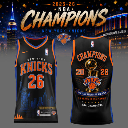 New York Knicks NBA Finals Champs Locker Room Basketball Jersey