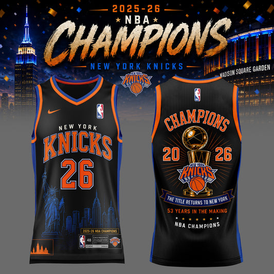 New York Knicks NBA Finals Champs Locker Room Basketball Jersey