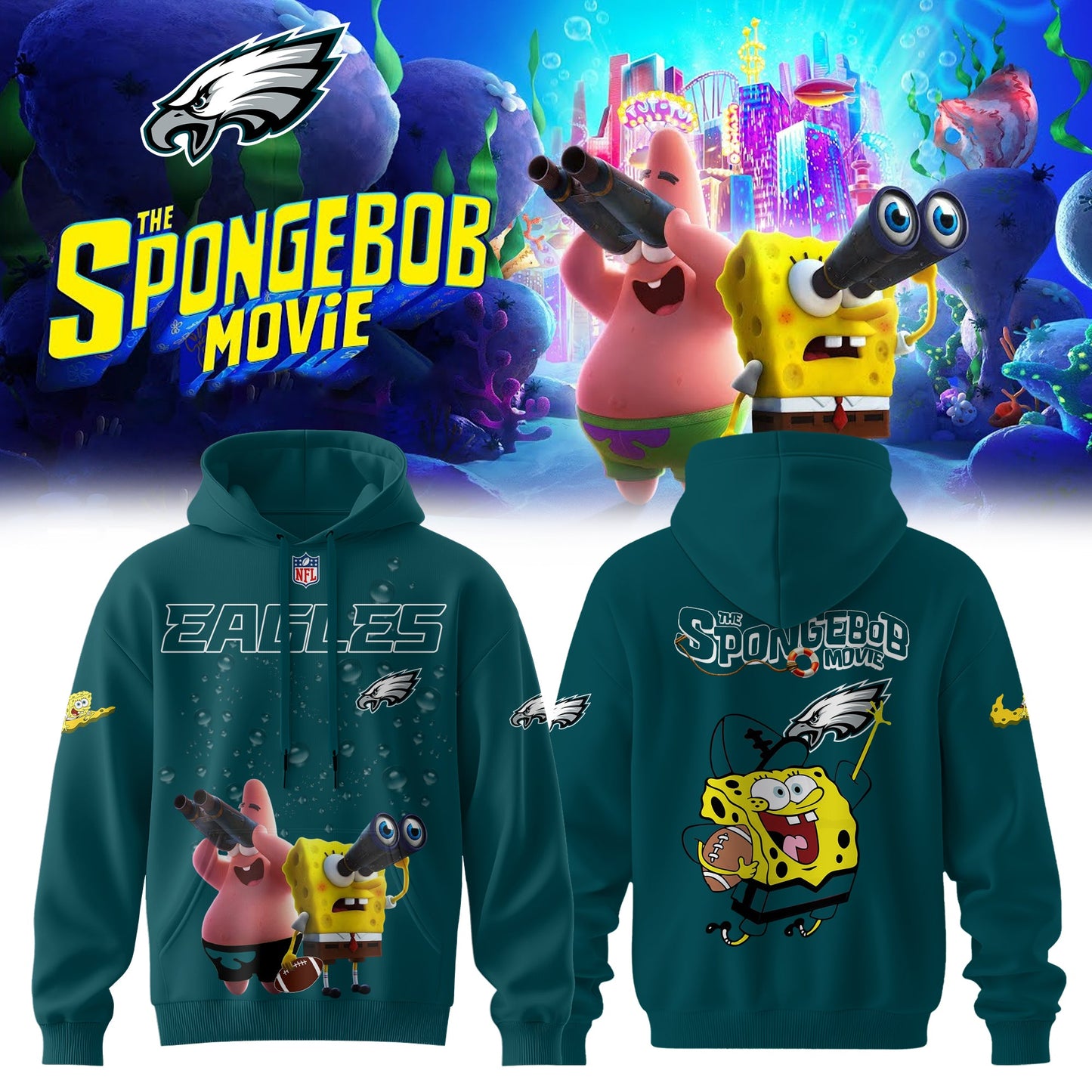 Philadelphia Eagles x SpongeBob Limited Edition “ Hoodie V1