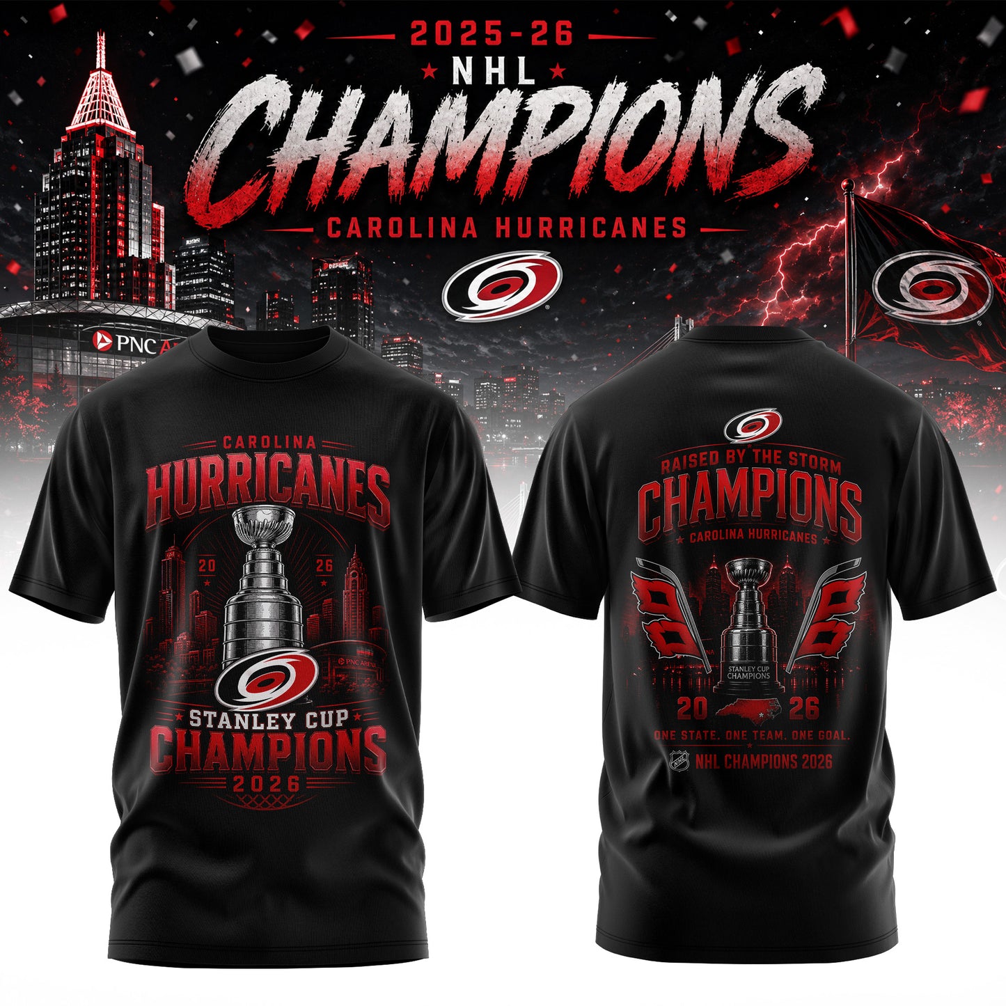 Carolina Hurricanes 2026 Stanley Cup Champions T-Shirt