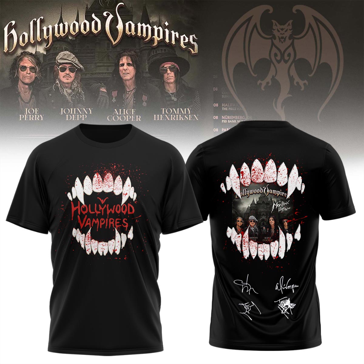 Hollywood Vampires World Tour 2026 Signed – Shirt